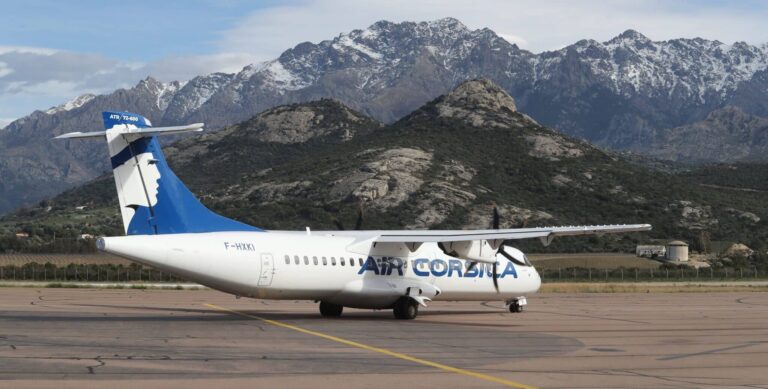 ATR 72-600 d’Air Corsica sur le tarmac en Corse — crédit : ATR
