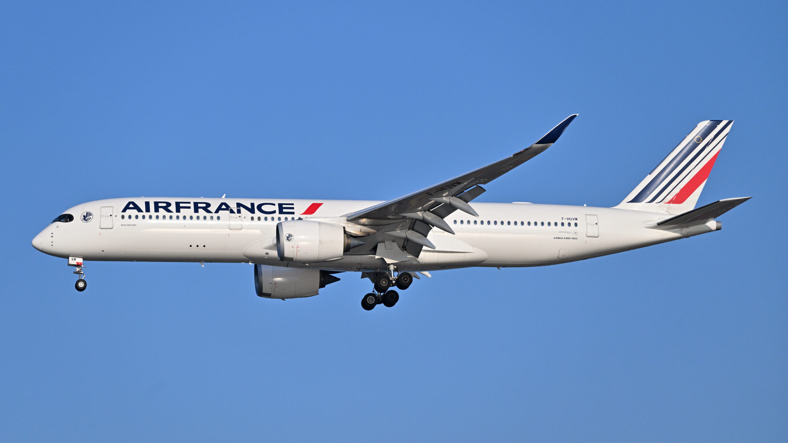 Airbus A350-900 d’Air France en approche à Boston en 2026
