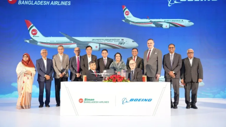 Cérémonie de signature entre Biman Bangladesh Airlines et Boeing en 2026