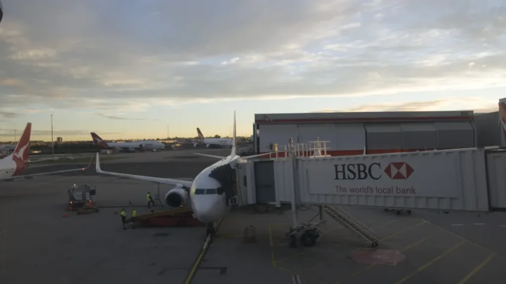 Avion Qantas à l'aéroport de Sydney