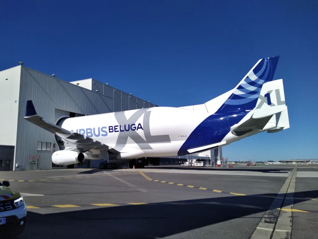 Airbus BelugaXL F-GXLG photographié lors de la journée Airbus 2024 à Toulouse, photographie d’archives.