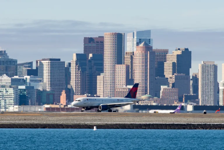 Delta Air Lines Airbus A319 N362NB taxiing at Boston Logan International Airport in January 2019