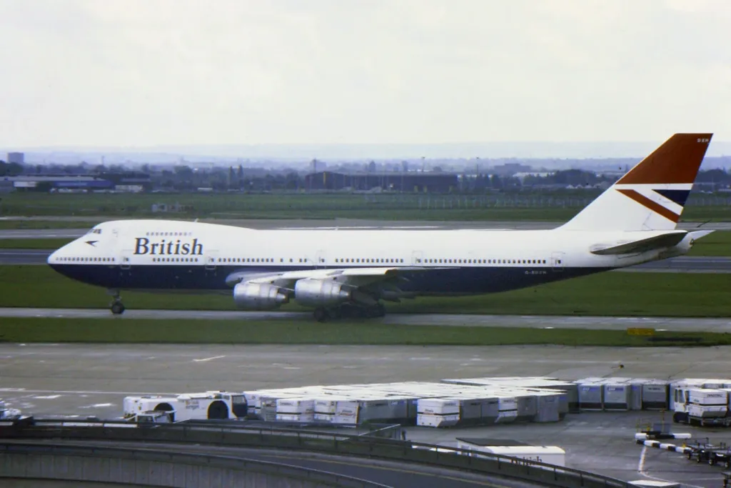 British Airways Boeing 747 G-BDXH, London Heathrow, 23-01-1982